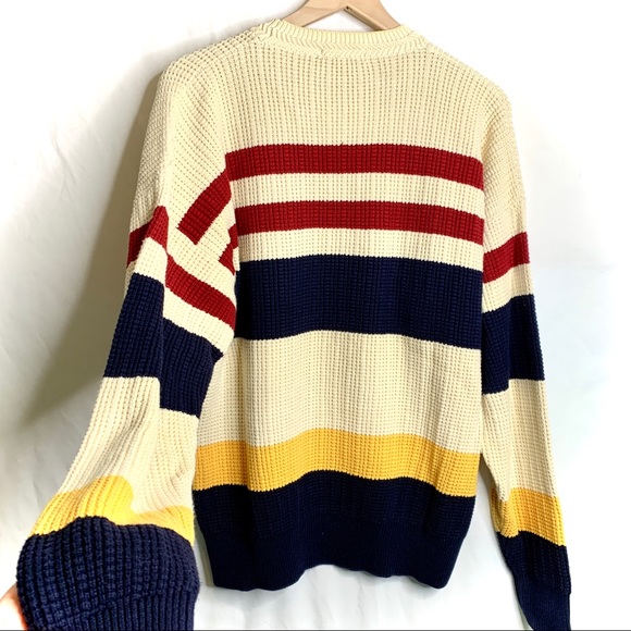 L Knitted Nautica Sweater Large striped - Picture 5 of 8